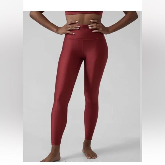Athleta Pants - NWT New ATHLETA Elation Shine Tight Legging Metallic Decadent Red XS